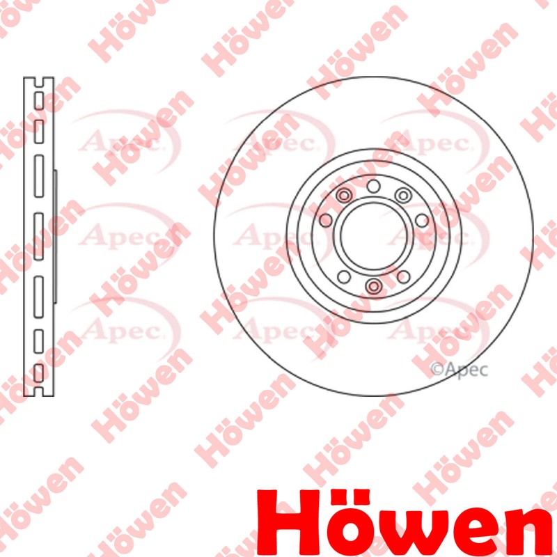 Fits Peugeot RCZ 2010-2015 1.6 2.0 HDi Brake Disc Front Howen #2 4249F9