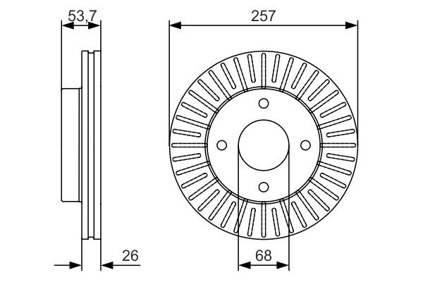 BOSCH 0986479535 Brake Disc Front Vented Fits Nissan NV200 NV200 / Evalia gallery