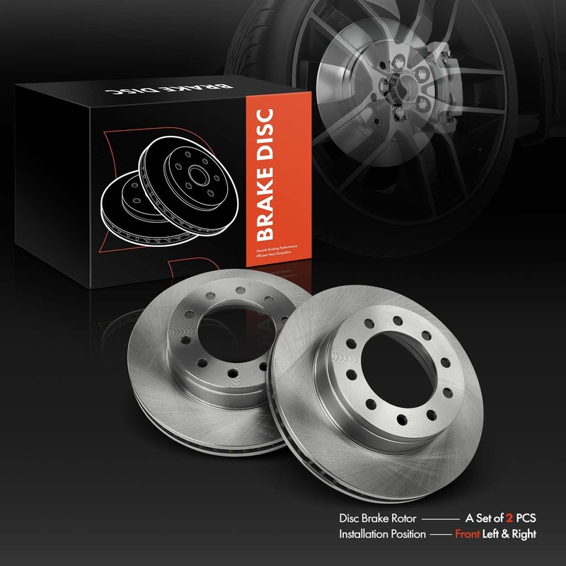 2pcs 369 mm Front Side Disc Brake Rotors for Ford F-350 F-450 F-550 Super Duty gallery