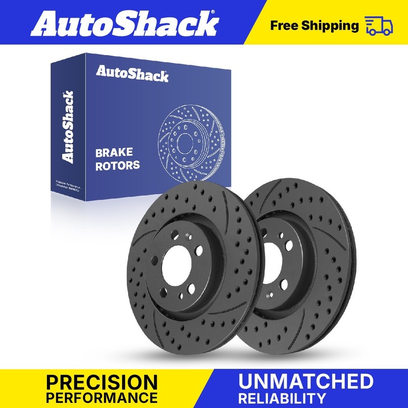 Front Drilled Slotted Brake Rotors Pair for VW Beetle Jetta City Golf City