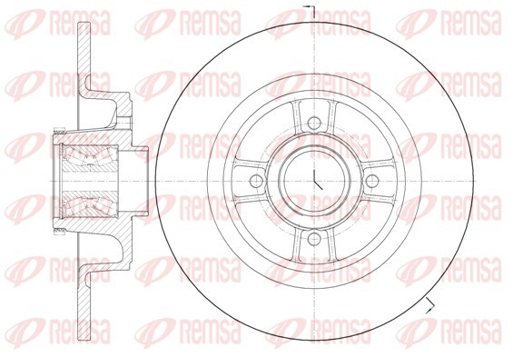 Remsa 6698.20 Brake Disc for Renault