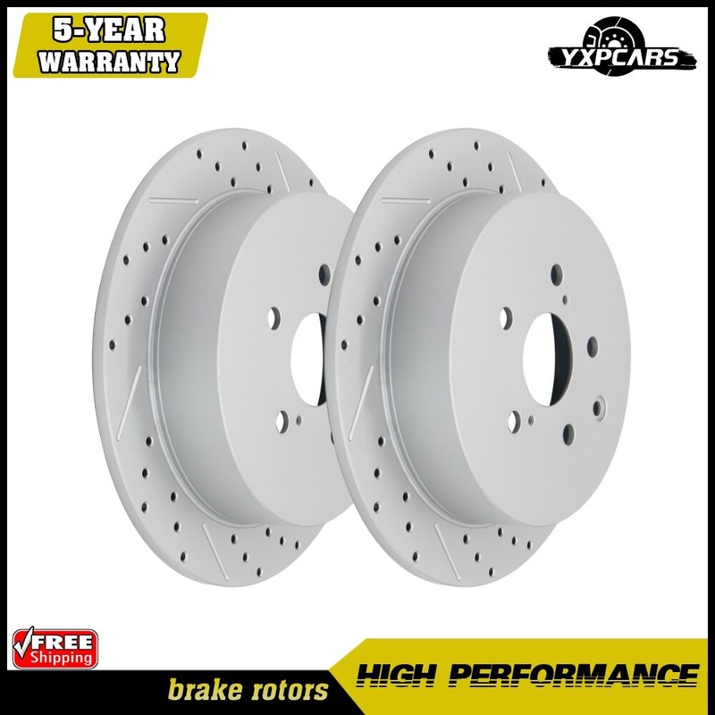 309mm Rear Drilled Brake Rotors for Toyota Highlander Sienna Lexus RX350 RX450h