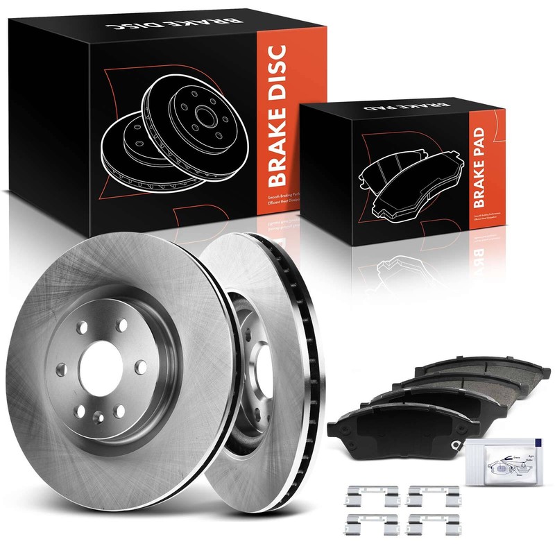 Front Disc Brake Rotor & Ceramic Brake Pads for Cadillac SRX 2010-2016 Saab 9-4X