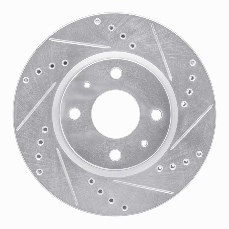 For Volkswagen Passat 91-93 Brake Rotor eLINE Drilled & Slotted 1-Piece Rear