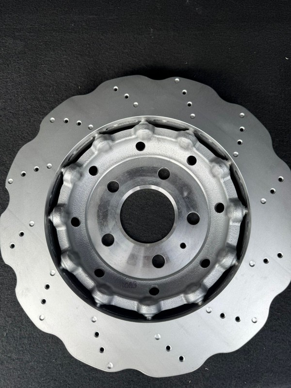 SHW Performance Rear 330mm Drilled Composite Wavy Brake Disc Rotor for Audi RS5
