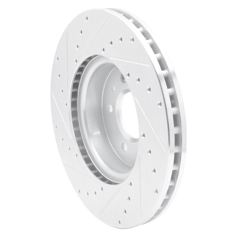 For Cadillac ATS 13-19 Brake Rotor eLINE Drilled & Slotted 1-Piece Front