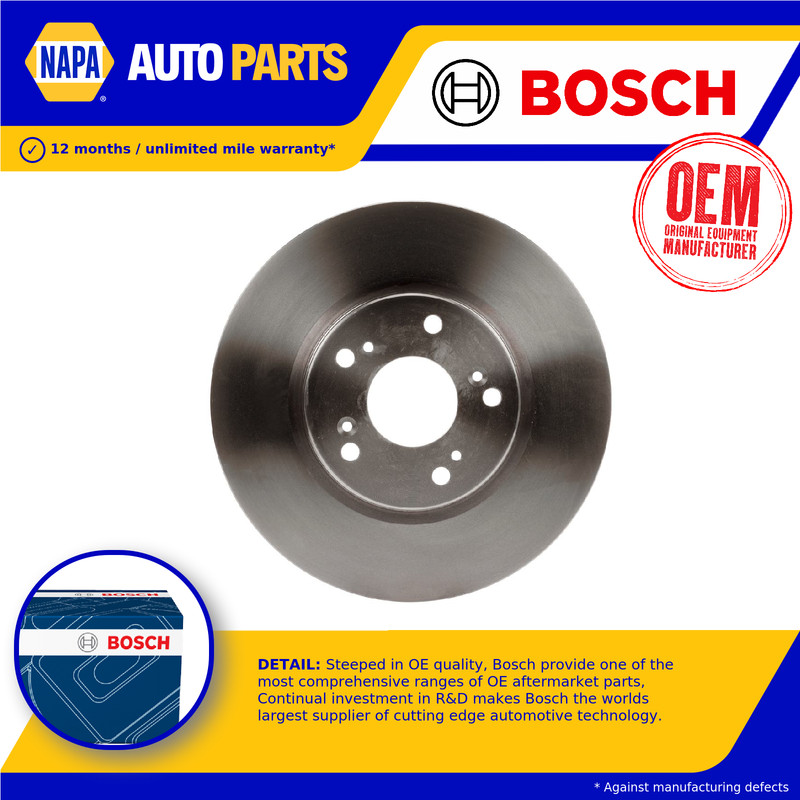 2x Brake Discs Pair Vented fits HONDA CIVIC 1.5 Front 17 to 21 293mm Set Bosch