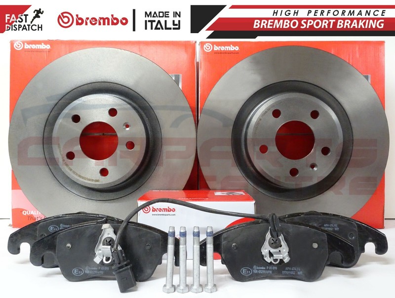 FOR AUDI A4 A5 S4 S5 Q5 17- FRONT GENUINE BREMBO COATED BRAKE DISCS PADS 349mm