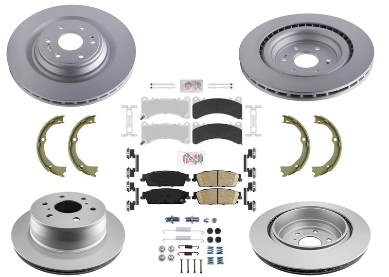 Heavy Duty 410MM Disc Brake Rotors Pads fits GMC Yukon 15-20 w/ Brem Braking