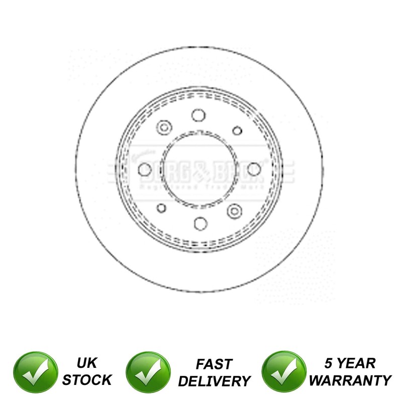 1x Brake Disc Rear SJR Fits Kia Cerato 2004- 1.5 CRDi 1.6 2.0 584112F100