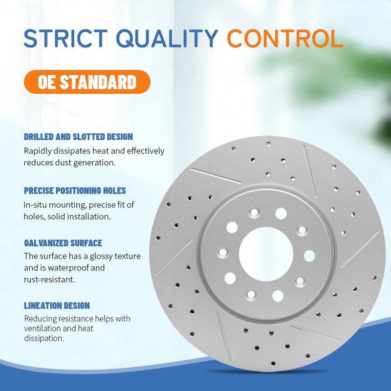 8-Lugs Front Disc Brake Rotors Set For 2013-25 Ford F-250 F-350 F-450 Super Duty gallery
