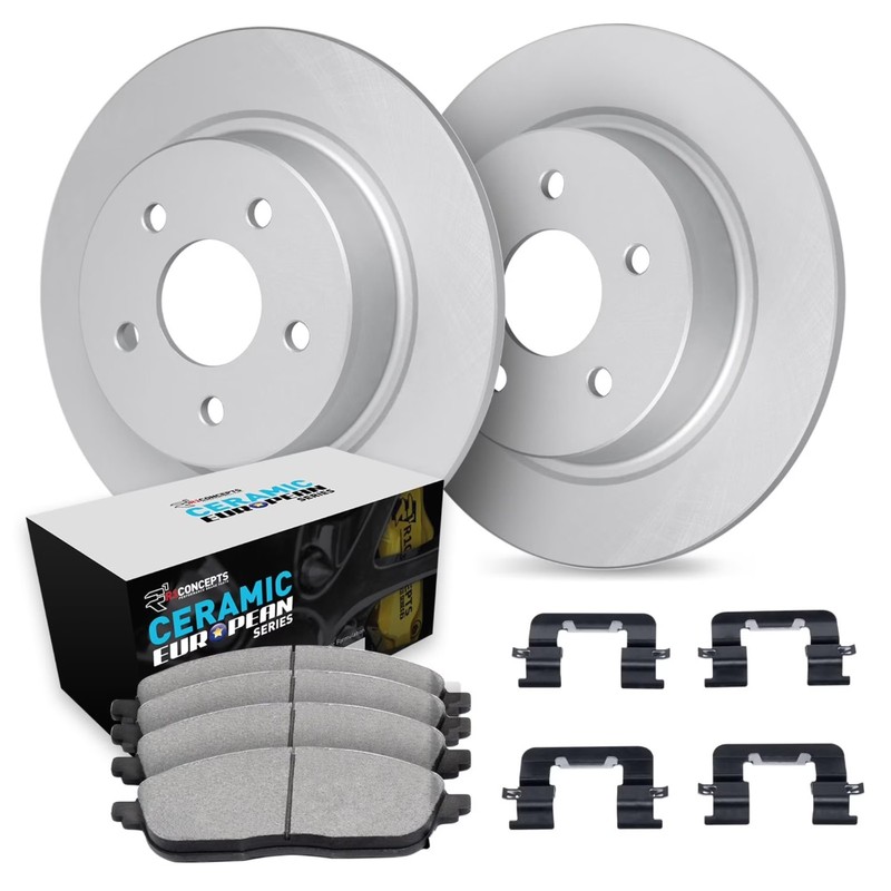 Disc Brake Rotor Set with Ceramic Pads Audi TT Quattro Solid Rear gallery