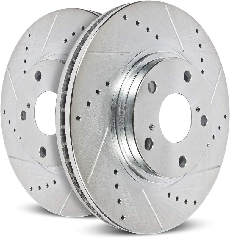 Power Stop EBR618XPR Rear Evolution Drilled & Slotted Rotor Pair