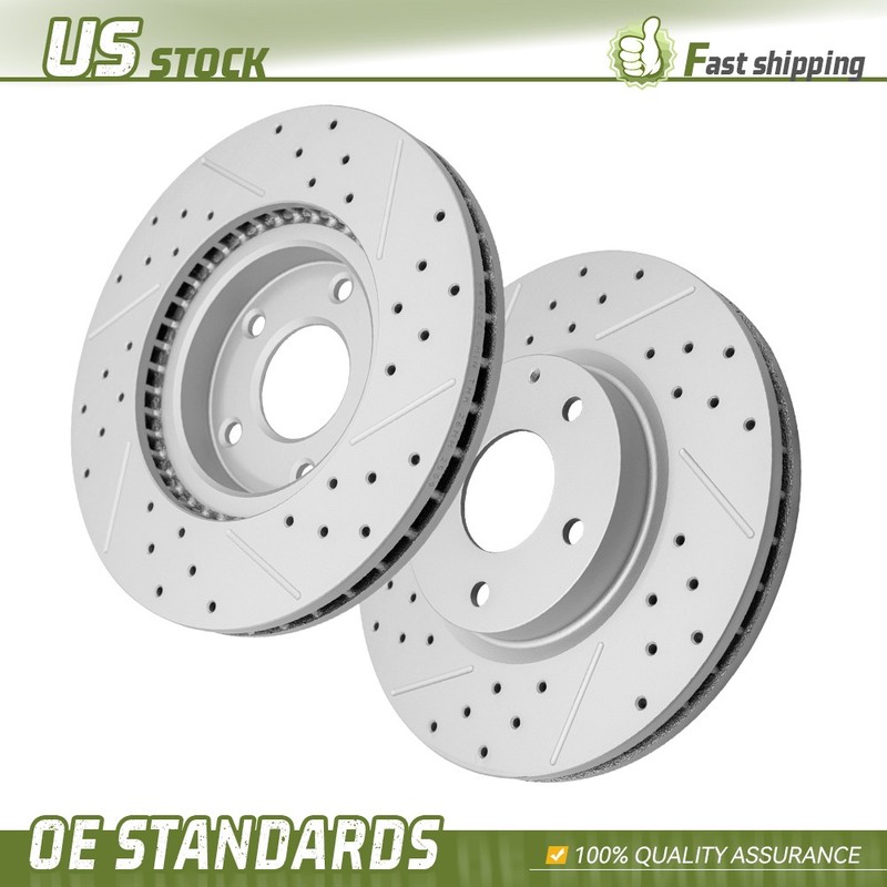 297mm Front Drilled Disc Brake Rotors Set for 2013 – 2025 Mazda CX-5