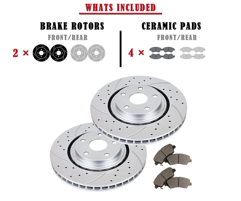 ​Front Brake Rotors Brake Pads Fit for Dodge Journey 2009-2011 2012-2013 Brakes gallery