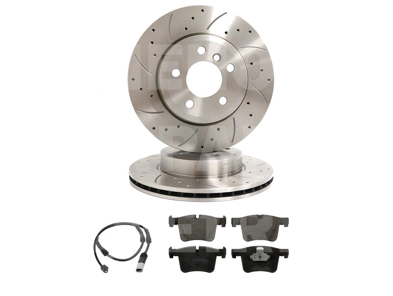 Front Rear Brake Discs Drilled Grooved Set Of Pads For Bmw F30 F31 312mm 300mm gallery