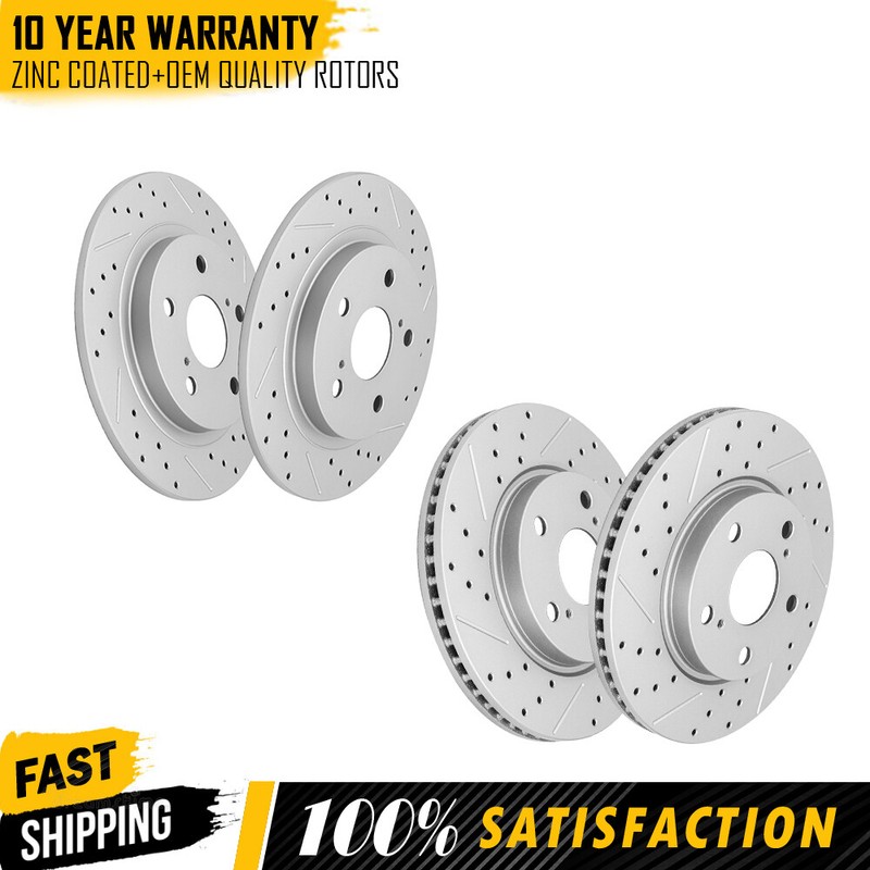4PCS Front & Rear Disc Brake Rotors for 2008 2009 2010 2011 2012 – 2015 Scion XB