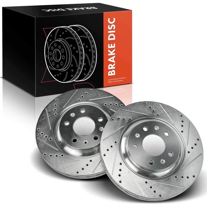 2x Front Drilled Brake Rotor for Cadillac CTS 2006-2007 STS 2005 2006 2007 2008