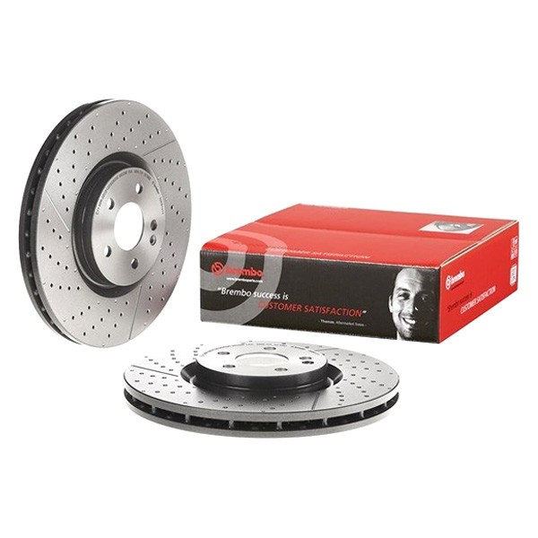 For Mercedes-Benz CLA45 AMG 14-19 Brake Rotor UV Coated Drilled & Slotted Vented