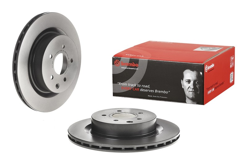 Brembo Rear Left or Right 322mm Coated PVT Disc Brake Rotor for Nissan Infiniti