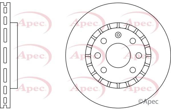 2x Apec Red Front Brake Discs 256mm Fits Daewoo Lotus Opel Vauxhall Astra F