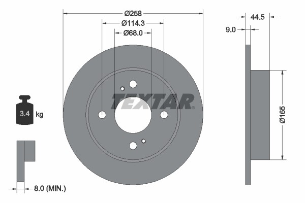 Textar 92080200 Brake Disc for Infiniti, Nissan gallery