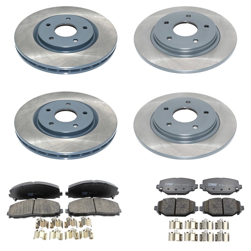 DuraGo Front Rear Disc Brake Rotors TRW Ceramic Pads Kit for C/V Journey Routan
