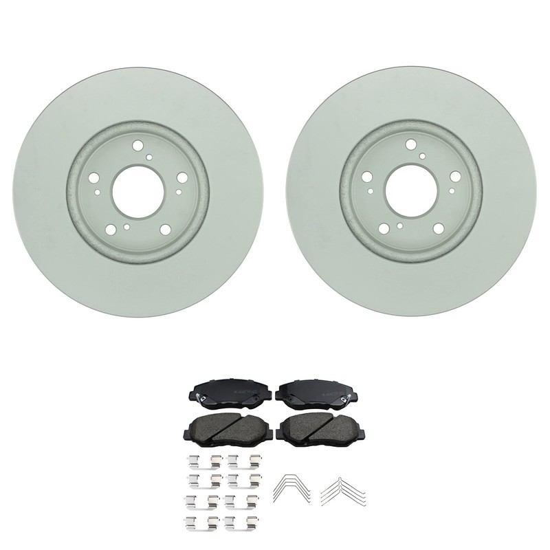 Bosch QuietCast Front Rotor Akebono ProACT Ceramic Disc Brake Pad Kit For Accord