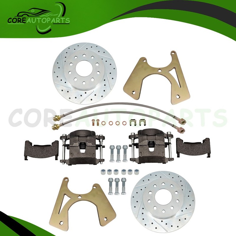 For GM 10 and 12 Bolt Motors Bolt-On Rear Disc Brake Conversion Ki Brand New