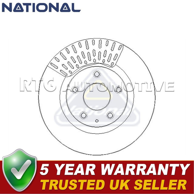 National Front Brake Disc Fits Mazda 3 2013-2019 CX-3 2015- NBD1908
