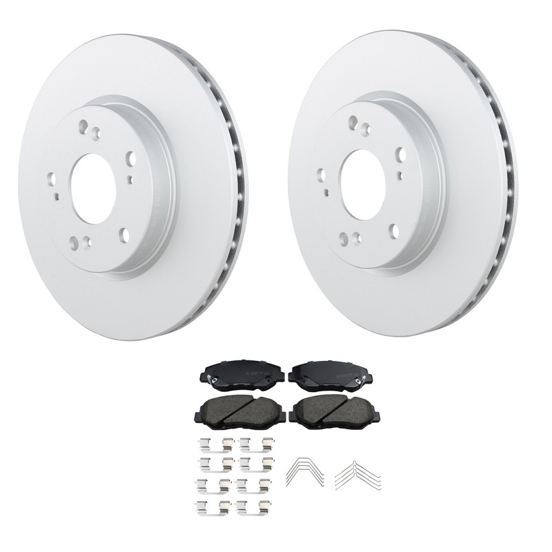Bosch QuietCast Front Rotors Akebono ProACT Ceramic Disc Brake Pad Kit For CR-Z