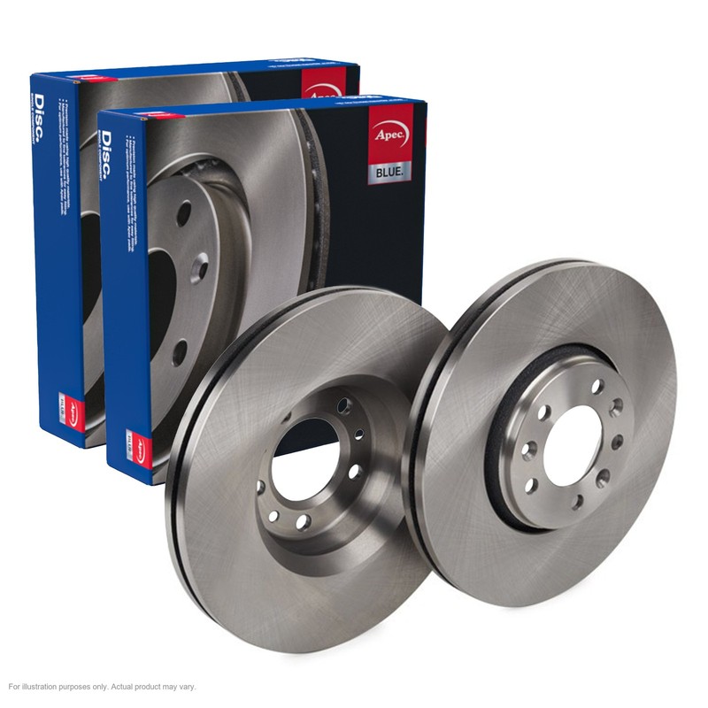 2X APEC Front Brake Discs for PEUGEOT EXPERT 304mm Vented SDK6149