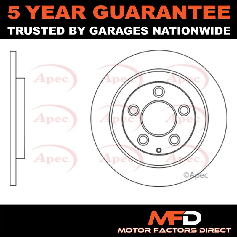 Fits Mazda 6 2012- 2.0 2.2 D 2.5 MFD Rear 1x Brake Disc GHT226251