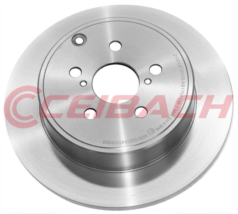 2x Ceibach Rear Brake Discs Pair 280mm Solid Fits Toyota Avensis 4243105030