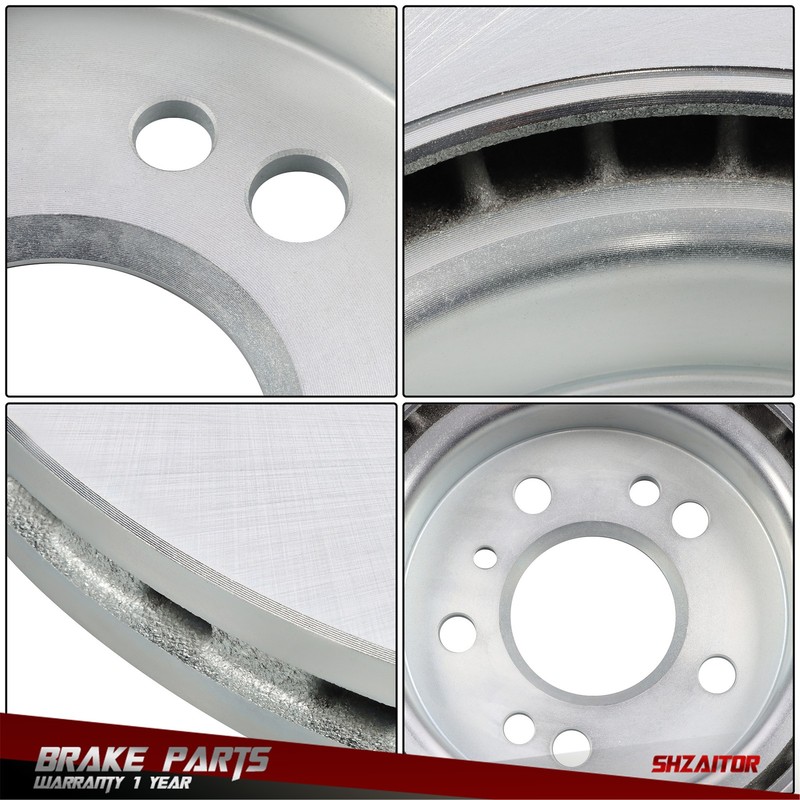 Front Disc Brake Rotors & Ceramic Brake Pads 6Pcs For Benz GLE350 2016-18 P-1455 gallery