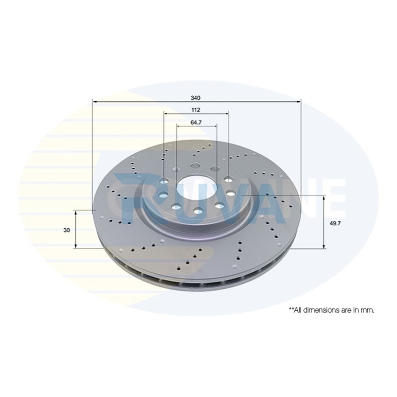Fits Golf Passat CC Octavia Superb A3 TT Leon Ruva Front Brake Disc 5Q0615301C