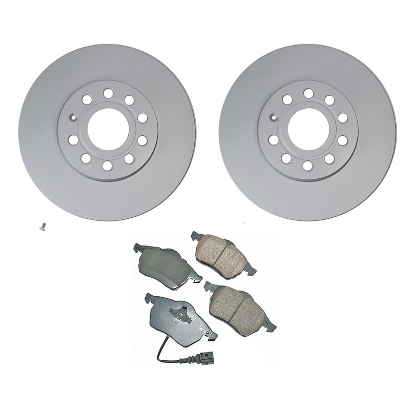 Hella Front Rotors Akebono EURO Ceramic Disc Brake Pads Kit For Jetta Sedan 2005