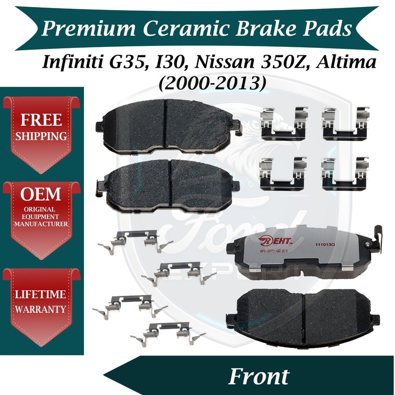 New OE Front Ceramic Brake Pads Kit For 2000-2013 Nissan/Infiniti 9 Yr Warranty