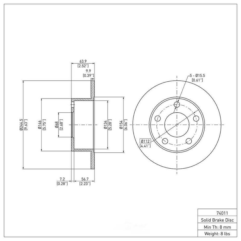 Disc Brake Rotor fits 1997-2005 Volkswagen Passat DFC gallery