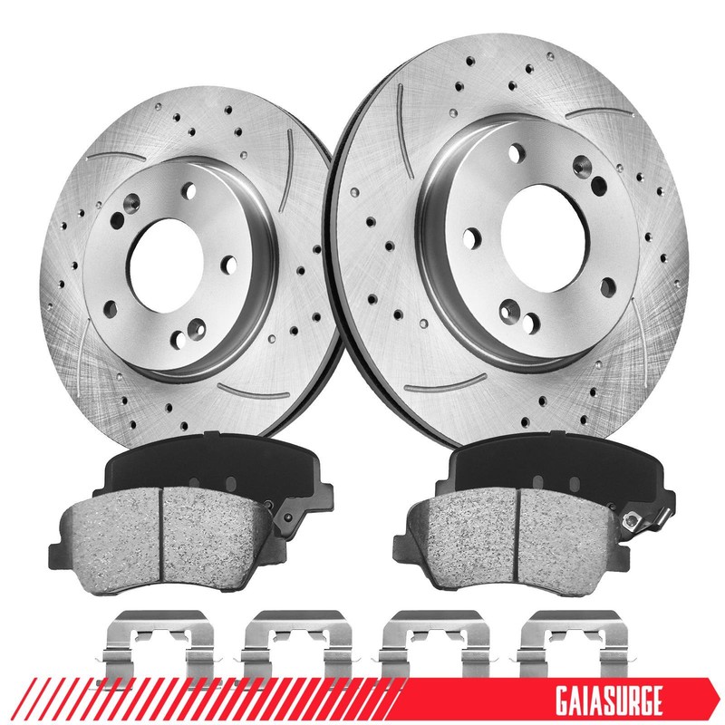 Front Disc Brake Rotors Brake Pads for Hyundai Elantra Veloster Kia Forte