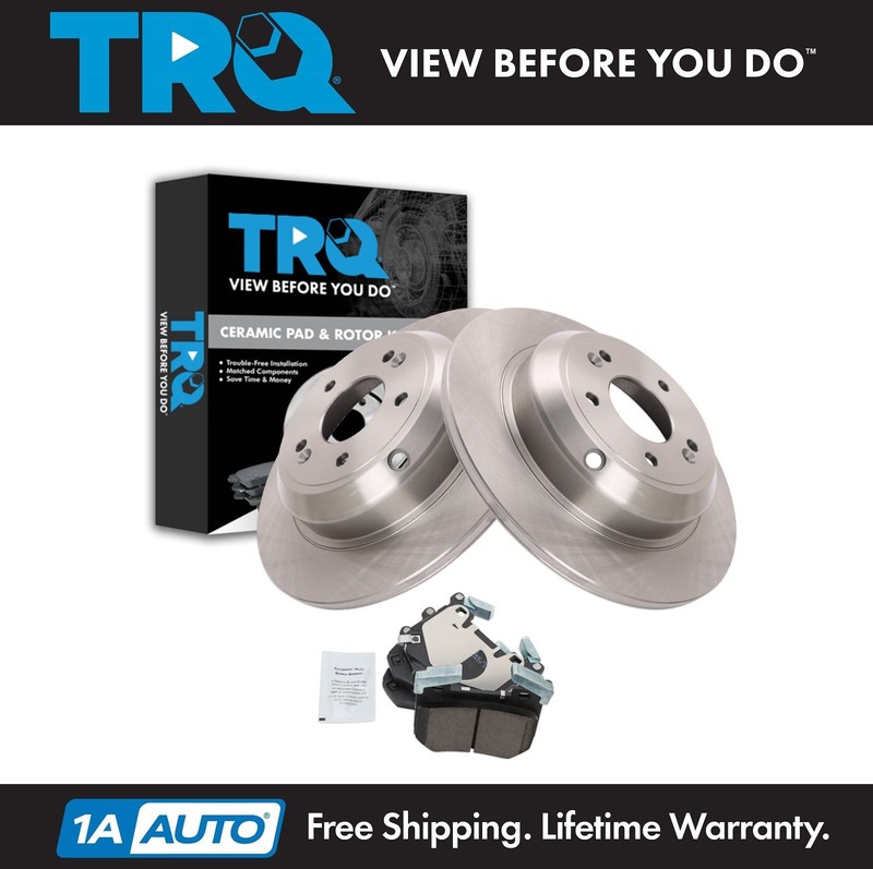 TRQ Rear Brake Pad & Rotor Kit Fits 2019-2020 Genesis G70 2018 Kia Stinger