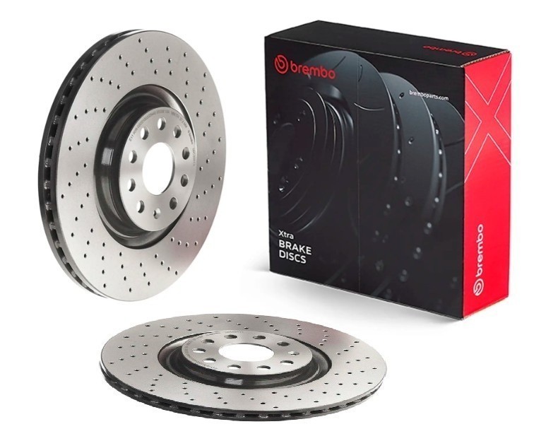 Brembo 09.C306.1X Xtra UV Coated Drilled PVT Brake Rotors – Front Pair