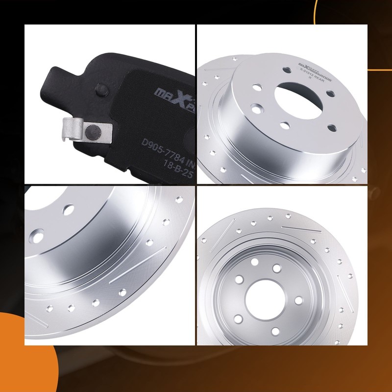 Rear Brake Rotors & Ceramic Pads Kit for Nissan Juke 2011-2017/Sentra 2007-2019 gallery