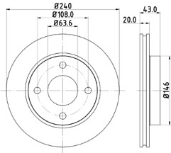 DRIVEMASTER FRONT BRAKE DISCS X2 FITS FORD ESCORT FIESTA MAZDA 121 MK DMD185