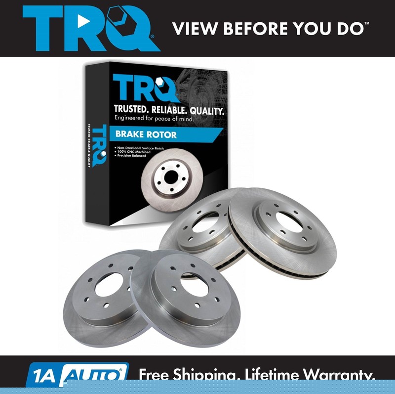 TRQ Front & Rear Disc Brake Rotor Kit for QX56 Armada Titan Truck SUV New