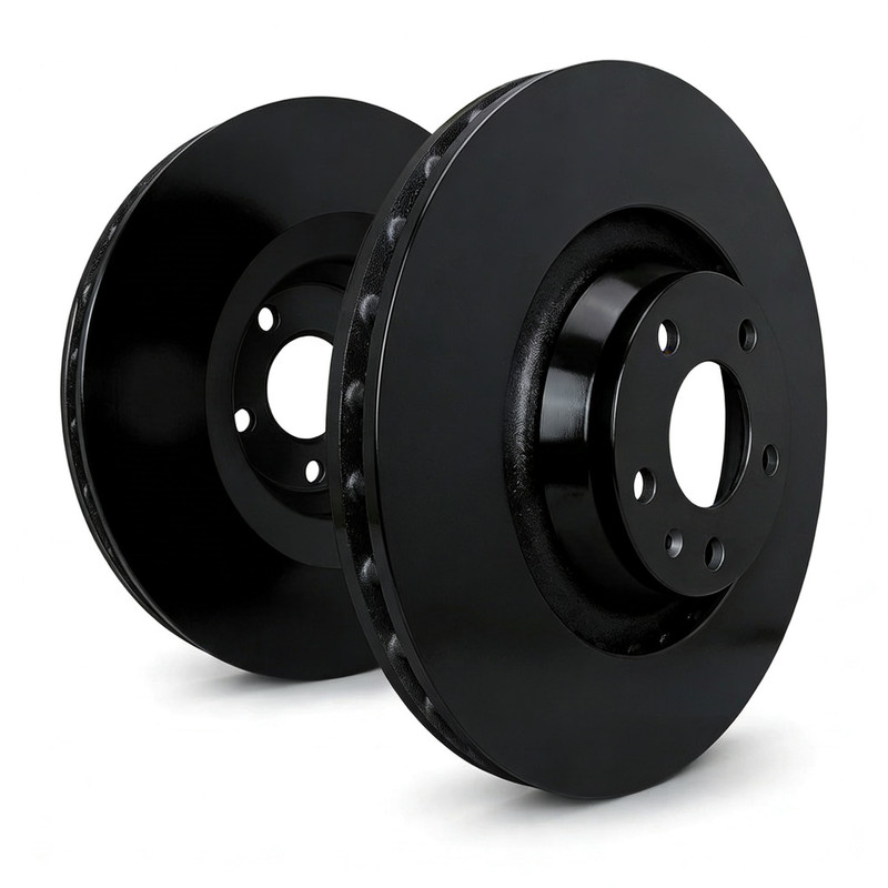 SP Performance P55-60-B Plain Black Zinc Rear Rotors 79-81 Pontiac Firebird