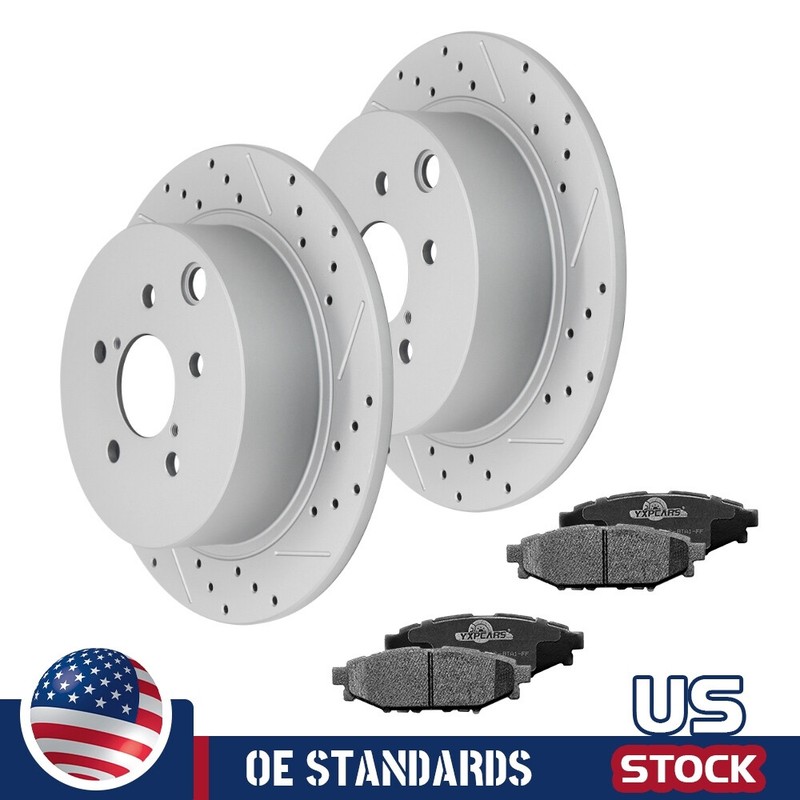 274mm Rear Brake Rotors + Ceramic Pads for Subaru Forester Impreza XV Crosstrek