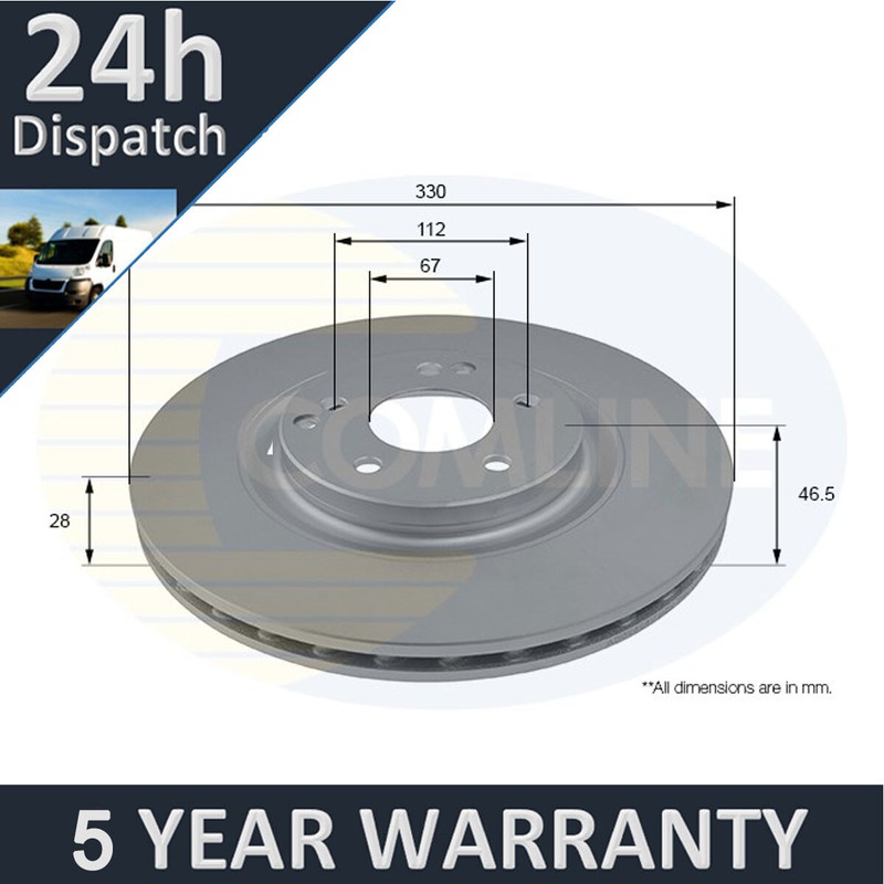 Fits Mercedes CLK C-Class CLC-Class 3.0 CDi 3.5 PV Front Brake Disc #1