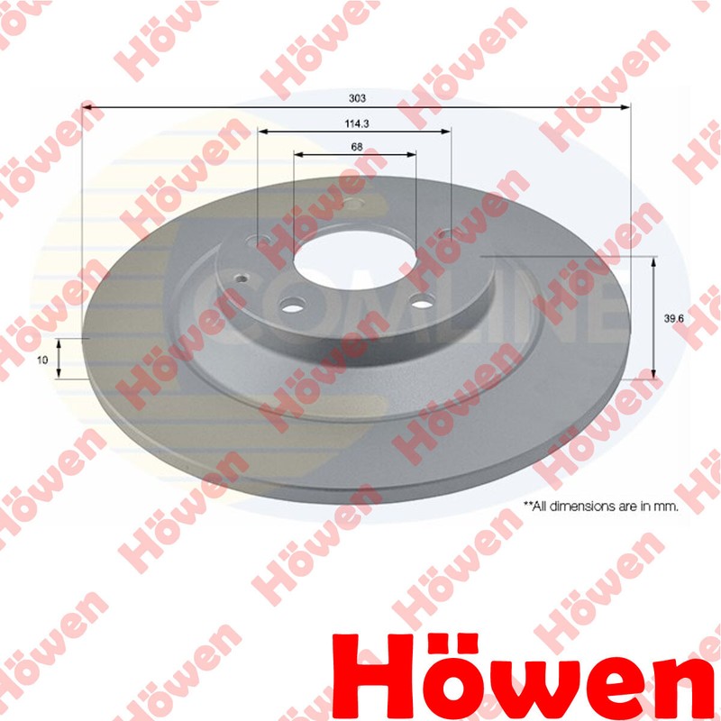 Fits Mazda CX-5 2011- CX-30 2019- MX-30 2020- Brake Disc Rear Howen #1