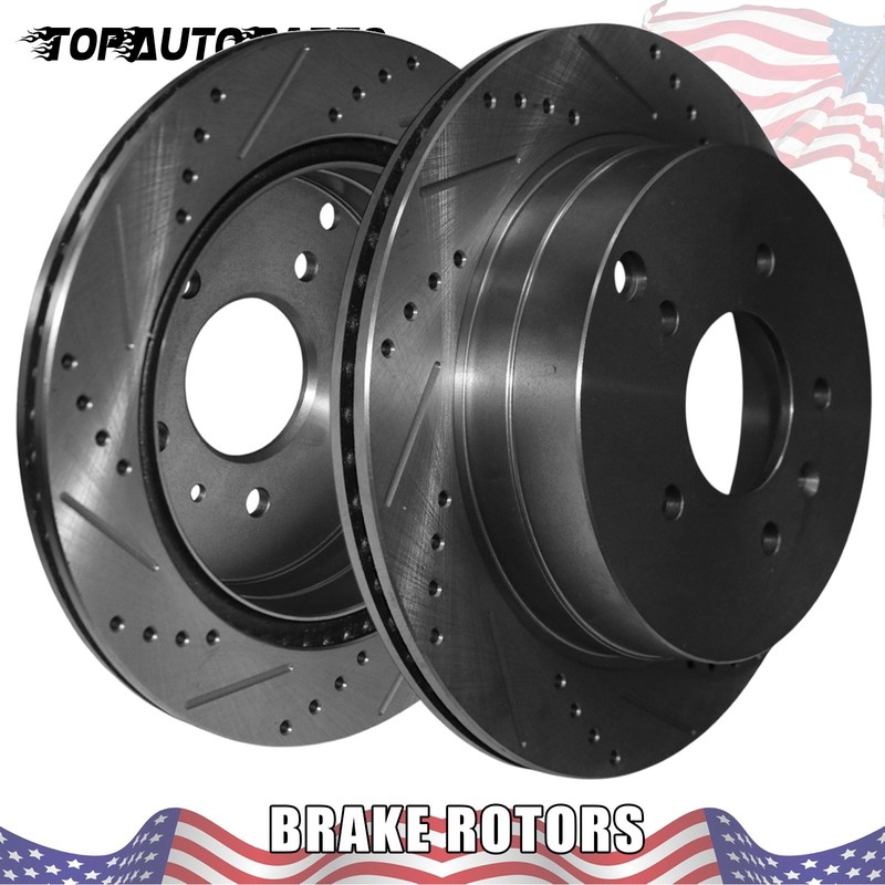 303mm Rear Drilled Brake Rotors For Chevy Equinox Captiva Sport Pontiac Torrent